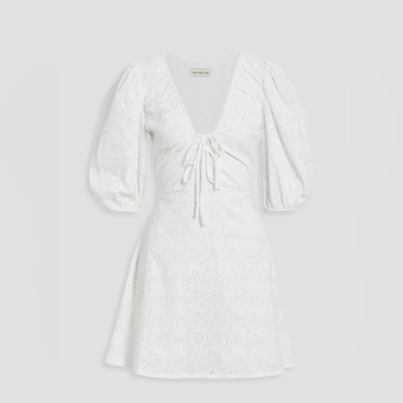 Nicholas White Eyelet Danni Dress - Picture 1 of 13